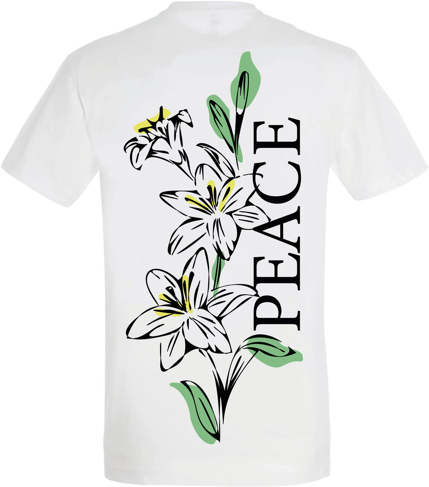 T-shirt Peace Blanc